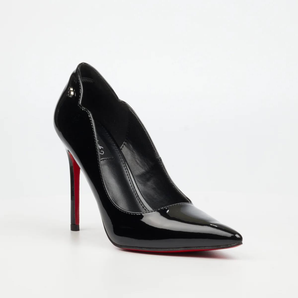 Miss Black Lola 1 Black Patent Ladies Heel