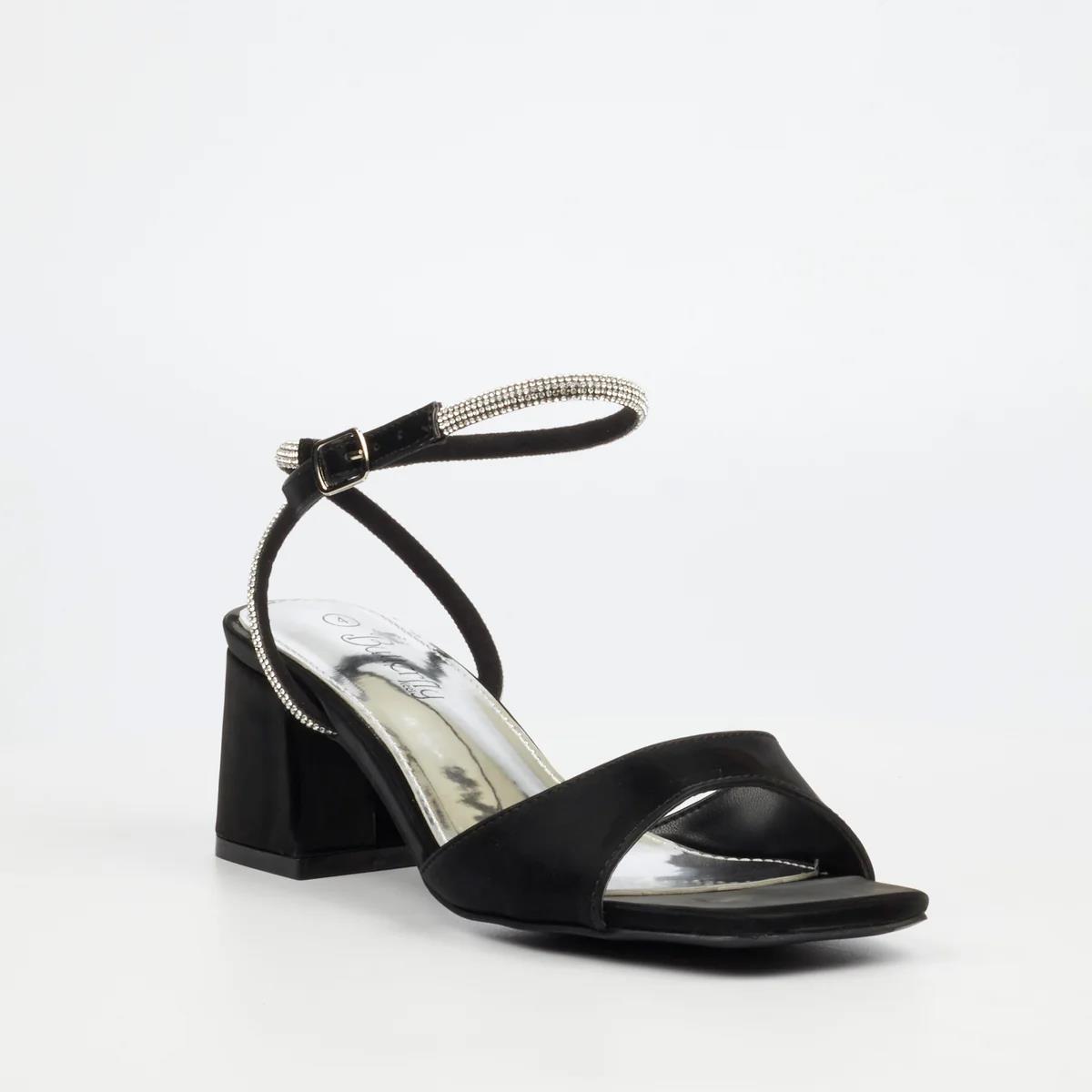 Butterfly Alaine 1 Black Ladies Blockheel Sandal