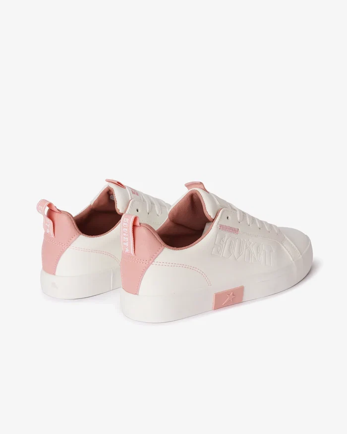 Soviet Ladies Hollywood Sneaker White And Dusty Pink - Image 2