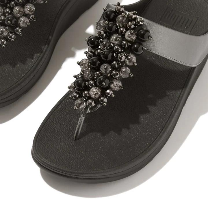 Fitflop Fino Bauble Bead Pewter Sandal