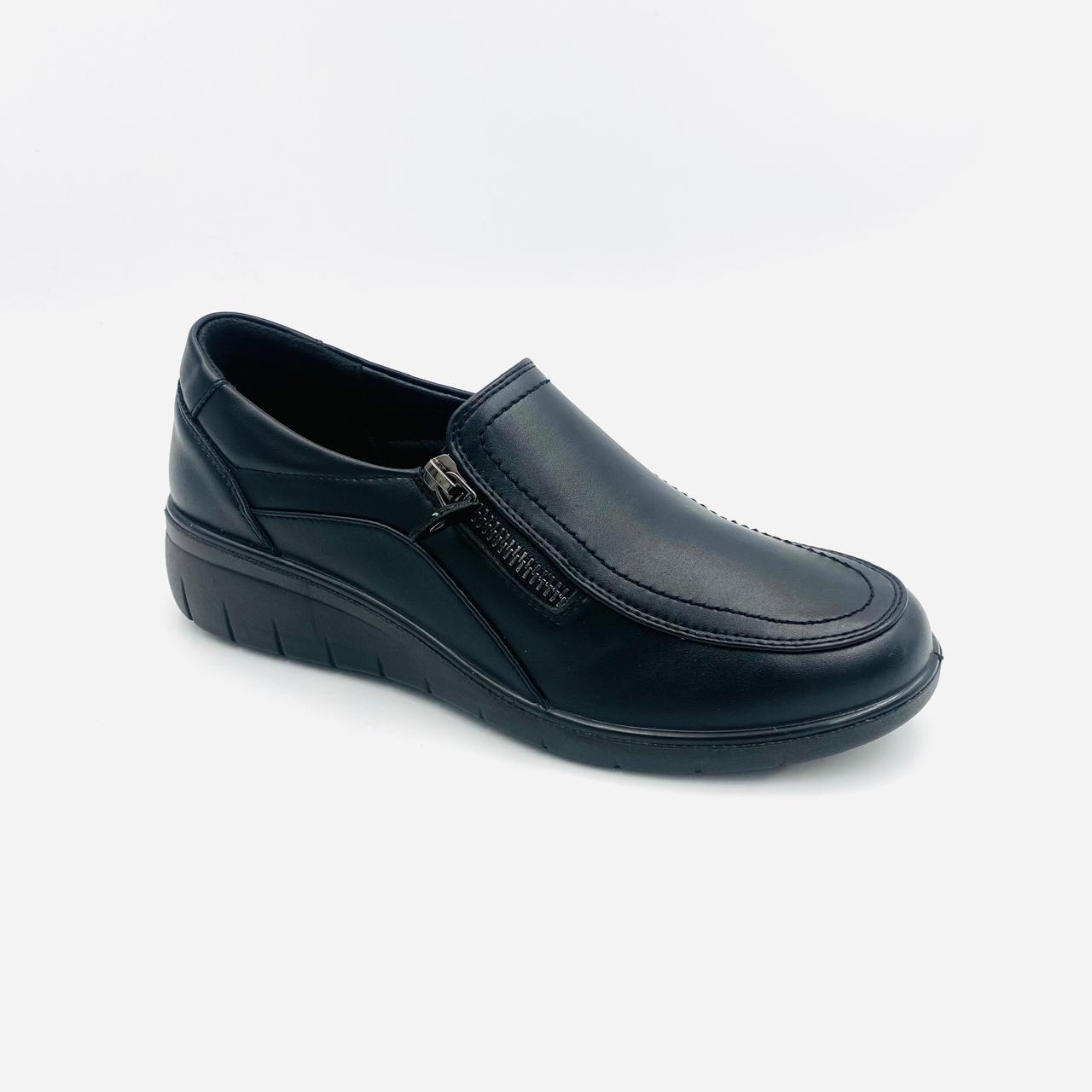 Cushion Walk Lora Black Ladies Comfort Shoe - Image 4
