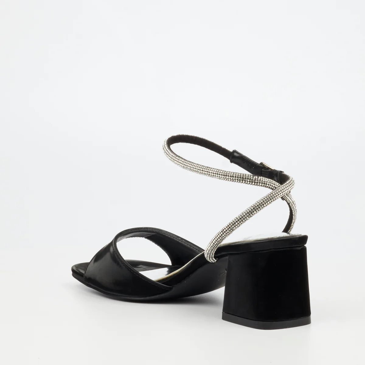 Butterfly Alaine 1 Black Ladies Blockheel Sandal - Image 3