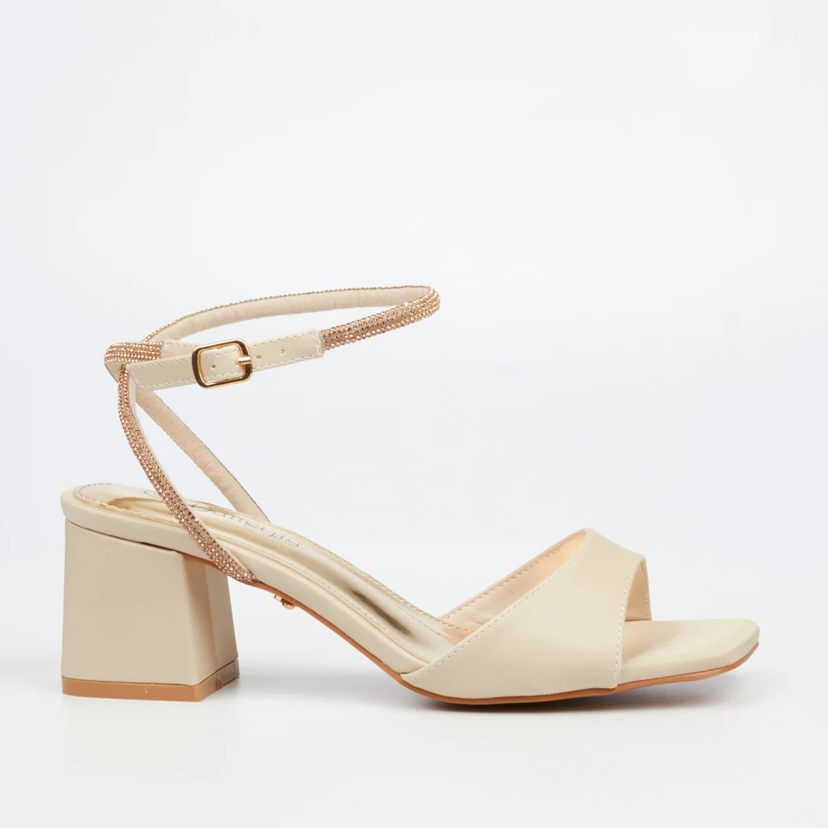 Butterfly Alaine 1 Champagne Ladies Blockheel Sandal - Image 2