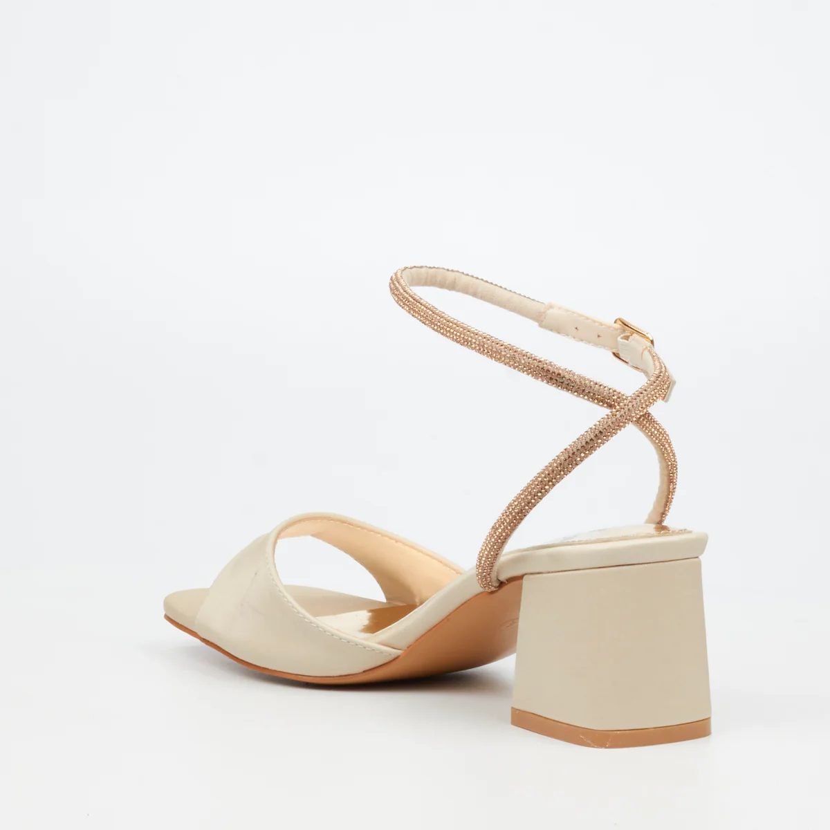 Butterfly Alaine 1 Champagne Ladies Blockheel Sandal - Image 3