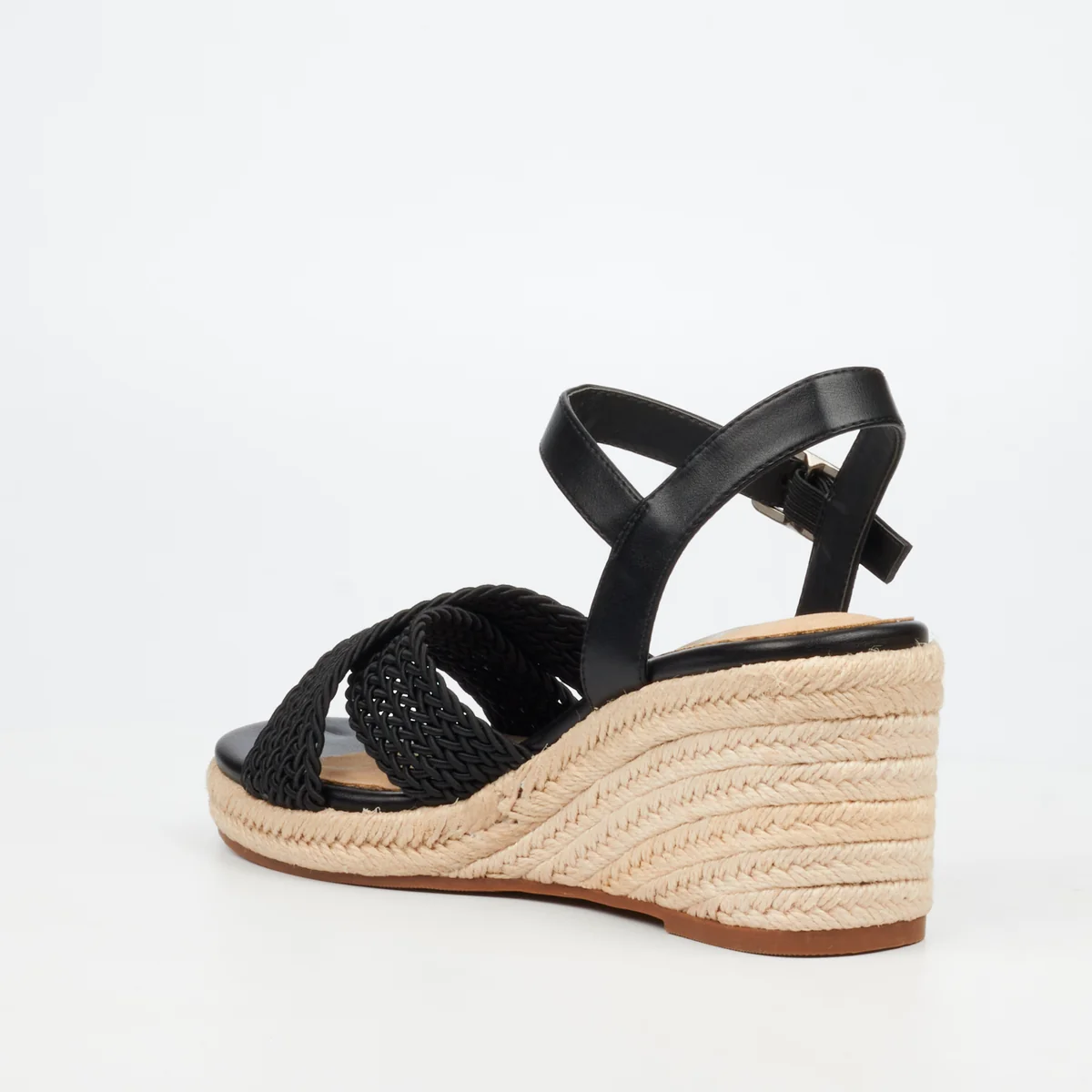 Butterfly Escada 2 Black Ladies Espadrille Wedge - Image 3