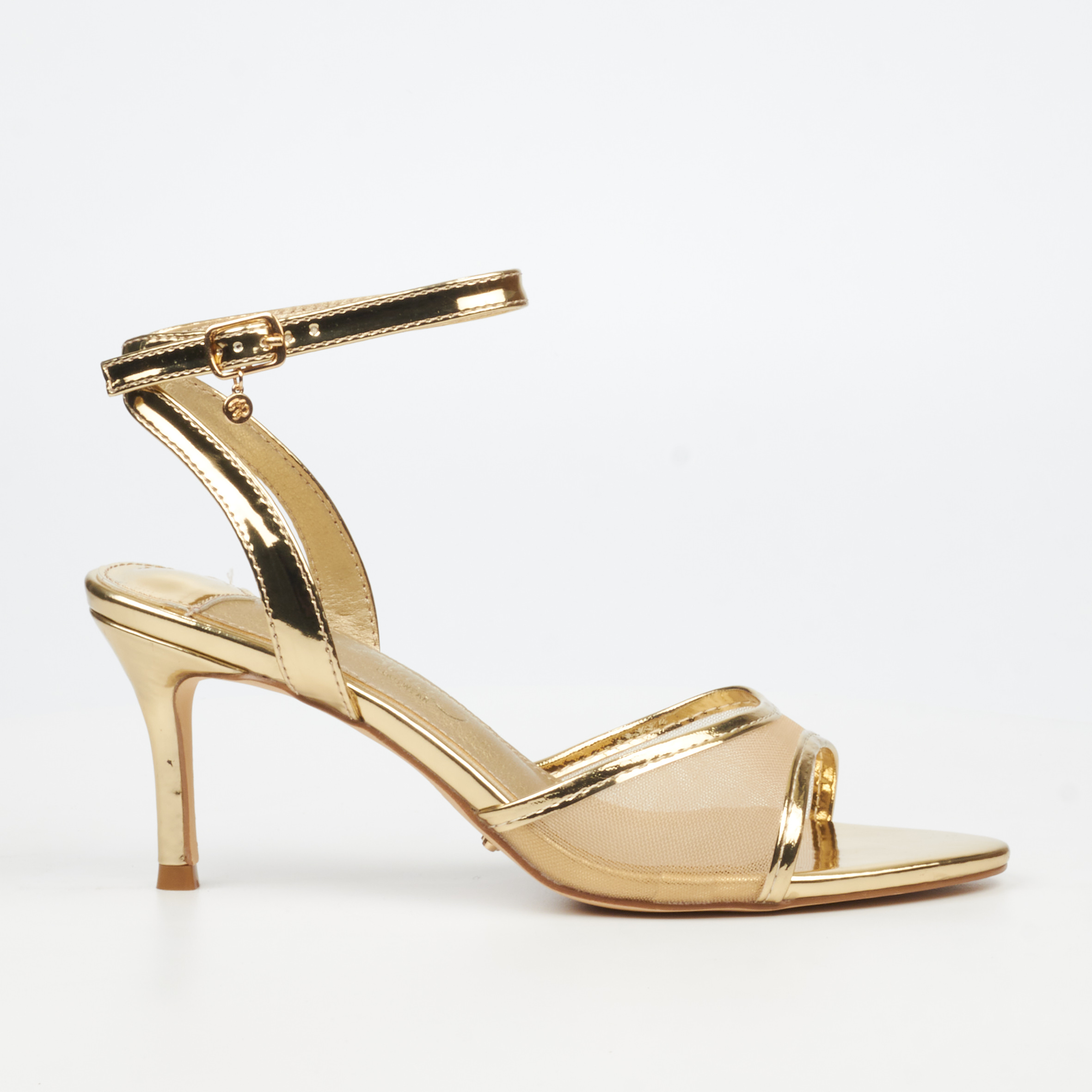 Miss Black Harlene 1 Gold Ladies Heel - Image 3