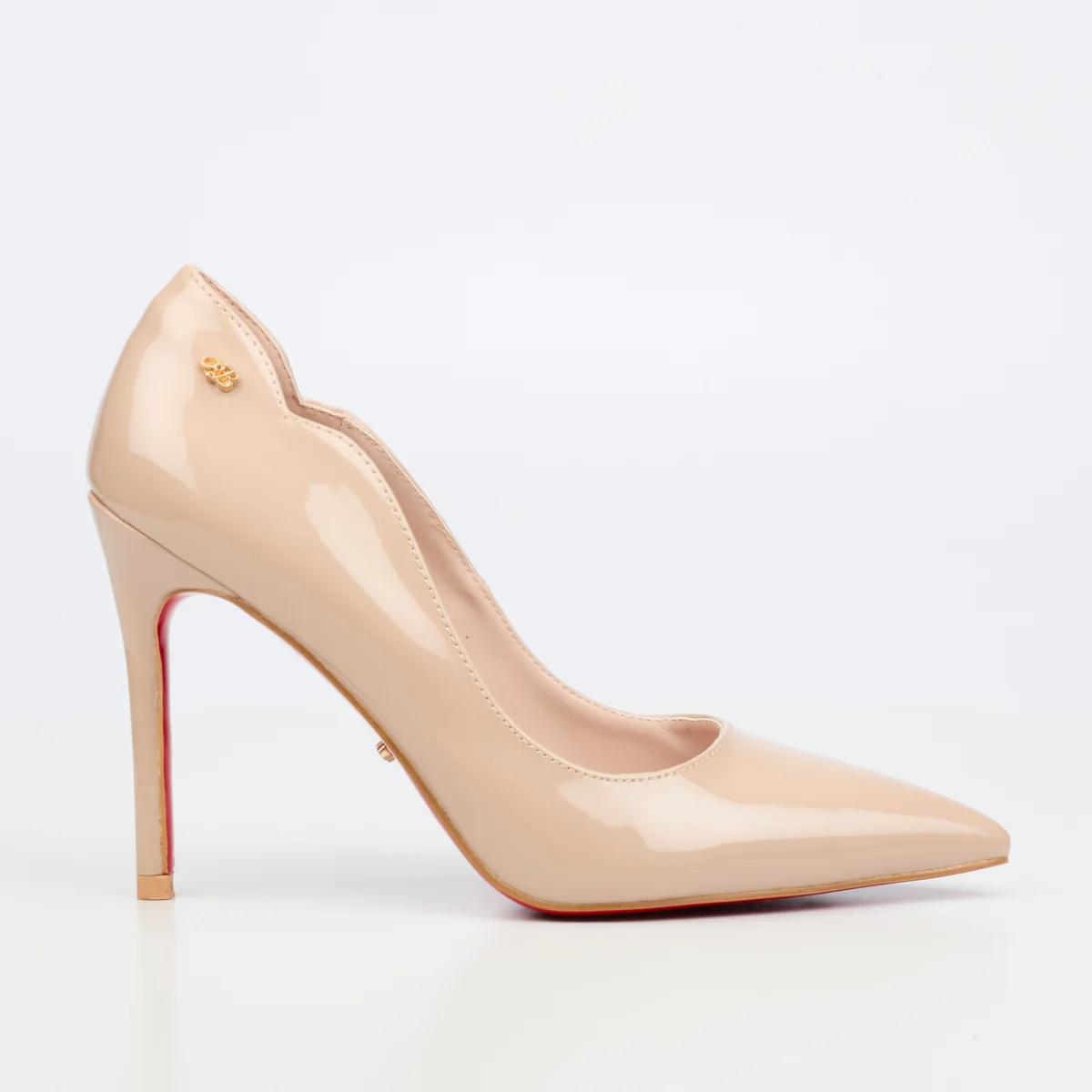 Miss Black Lola 1 Natural Patent Ladies Heel - Image 2