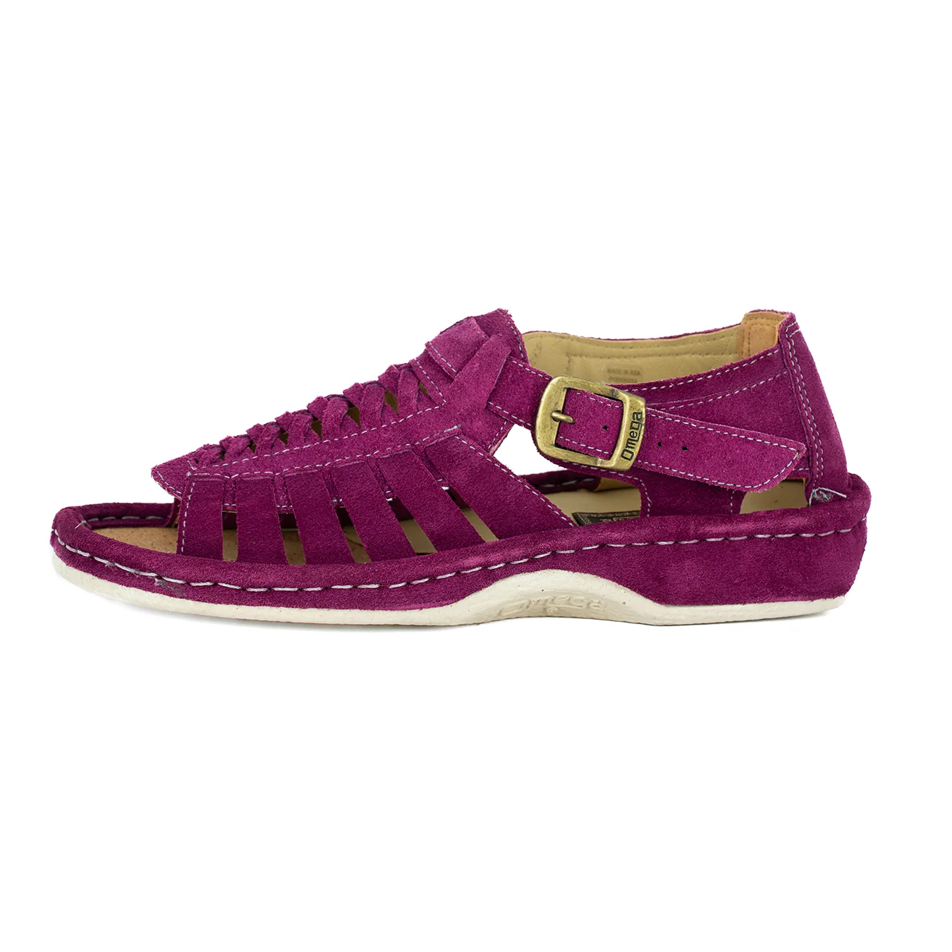 Omega Kgosi Cerise Madrid Suede Unisex Sandal - Image 3
