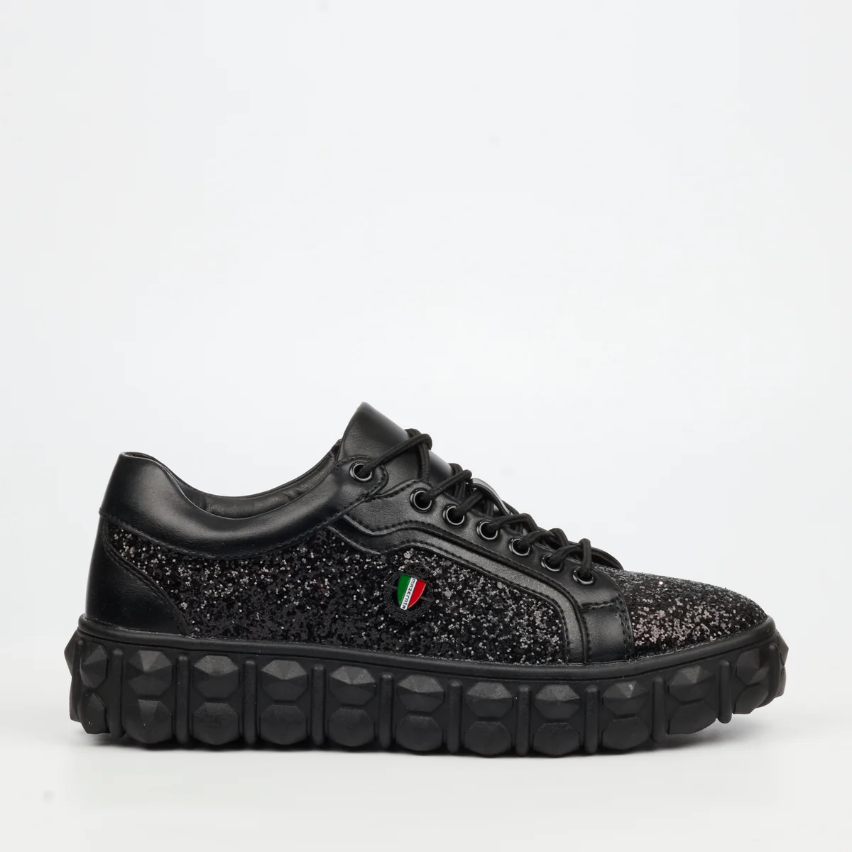 Mazerata Pigale 10 Black Rhinestone Sneaker - Image 2