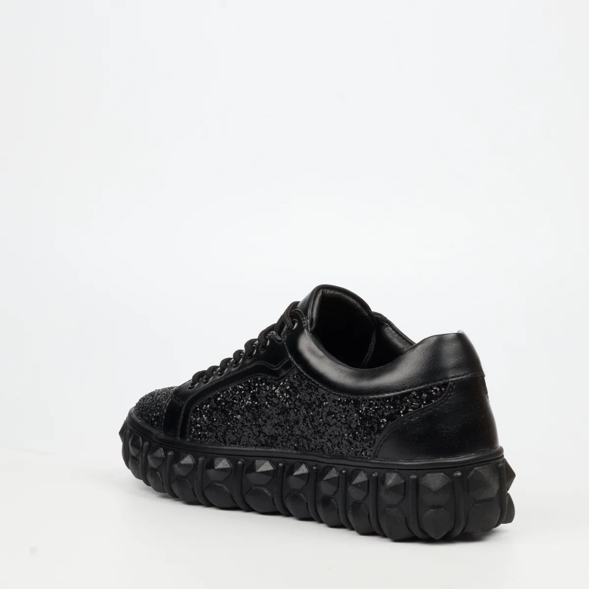 Mazerata Pigale 10 Black Rhinestone Sneaker - Image 3