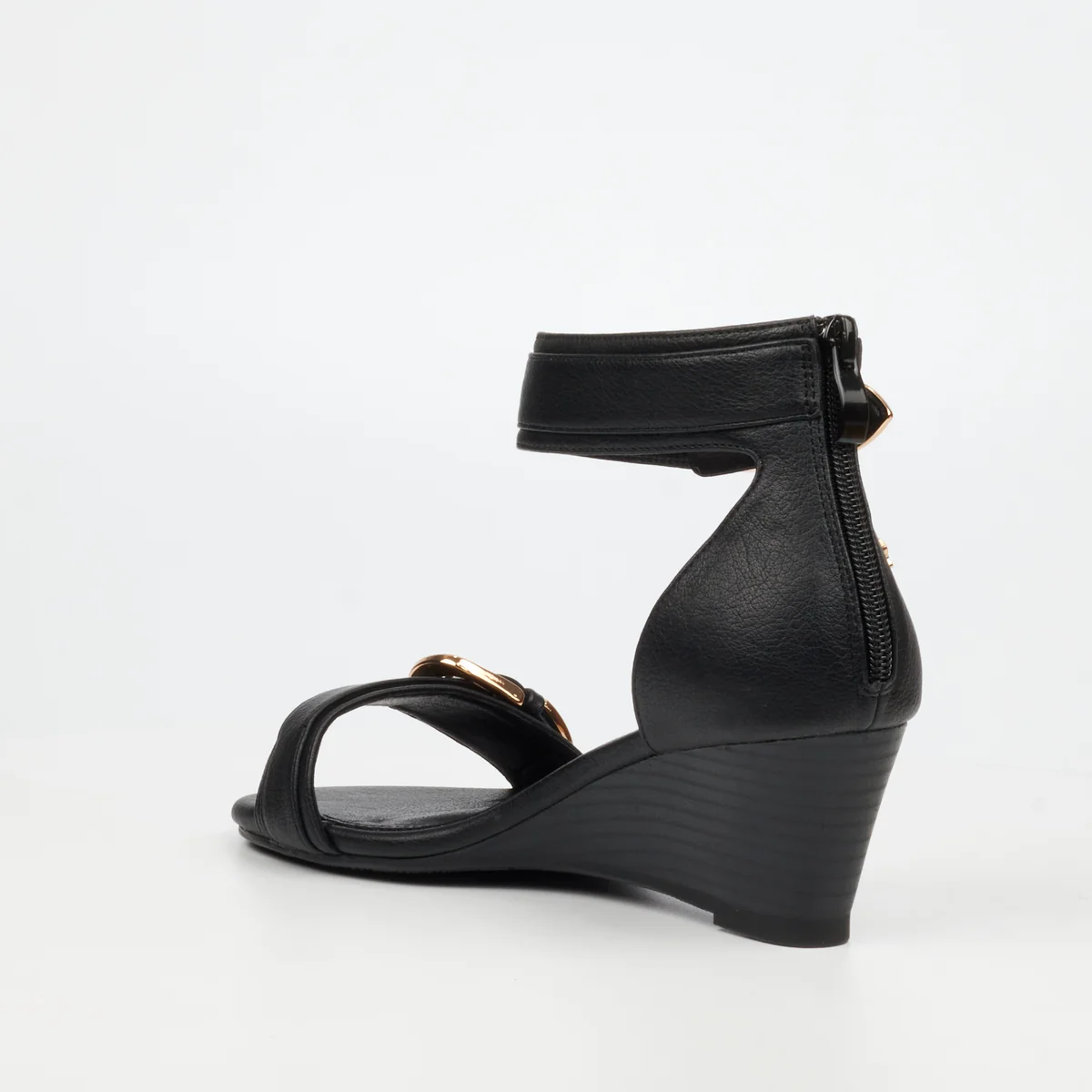 Butterfly Shani 16 Black Ladies Wedge Sandal - Image 3