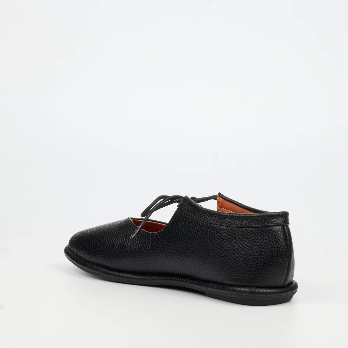 Butterfly Zaina 1 Black Ladies Flat Shoe - Image 3