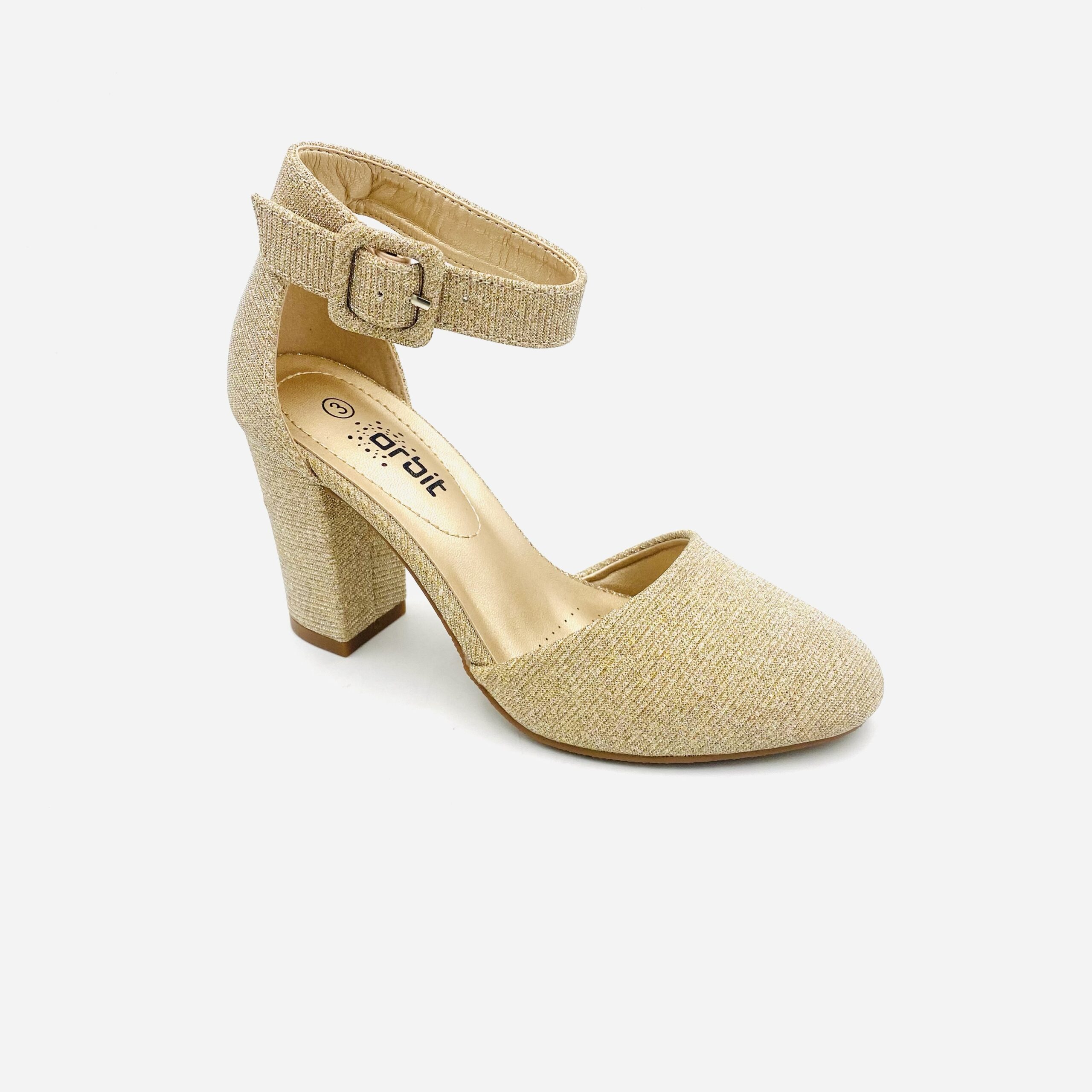 Orbit Ljpka25 Champagne Ladies Block Heel