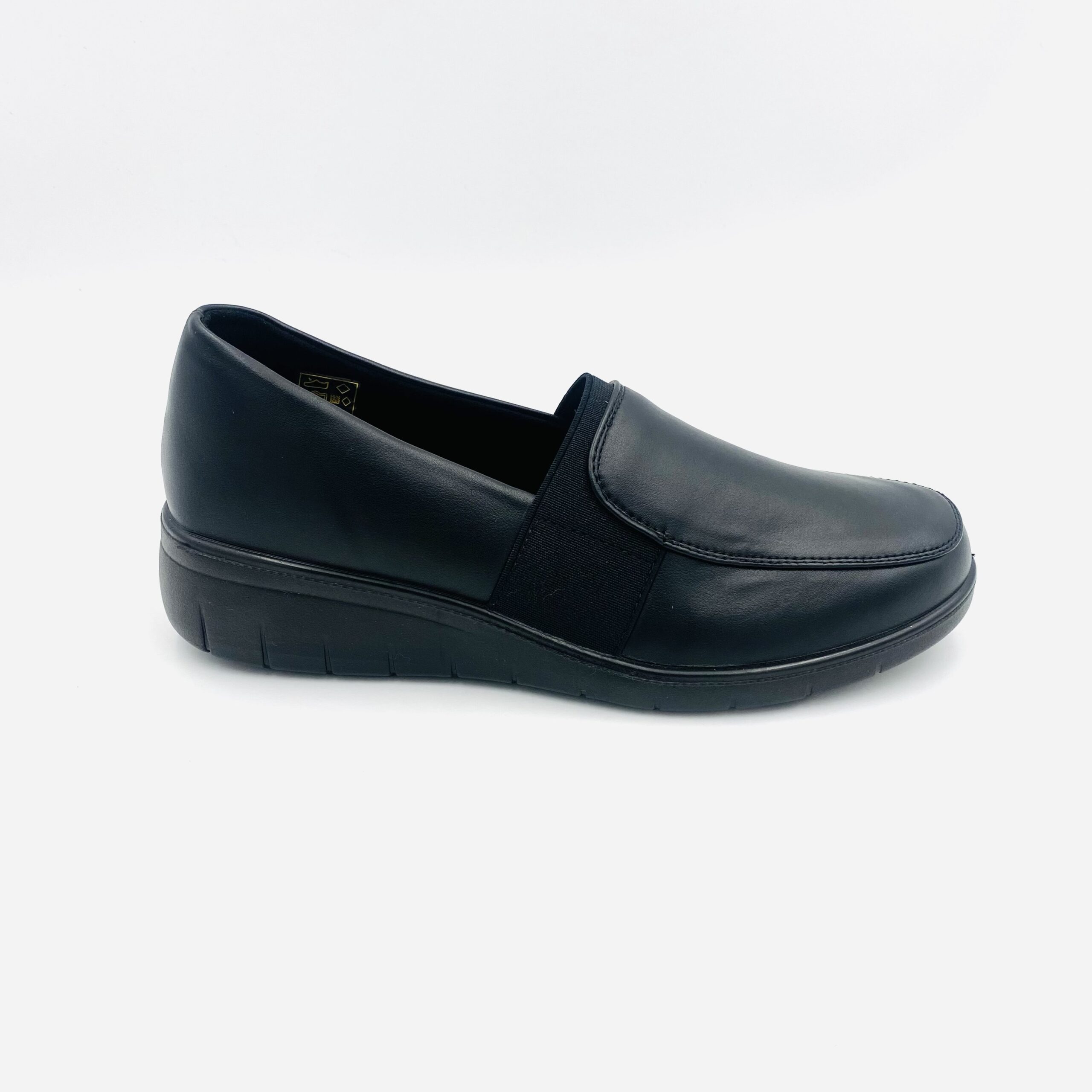 Cushion Walk Elsa Black Ladies Comfort Wedge - Image 2