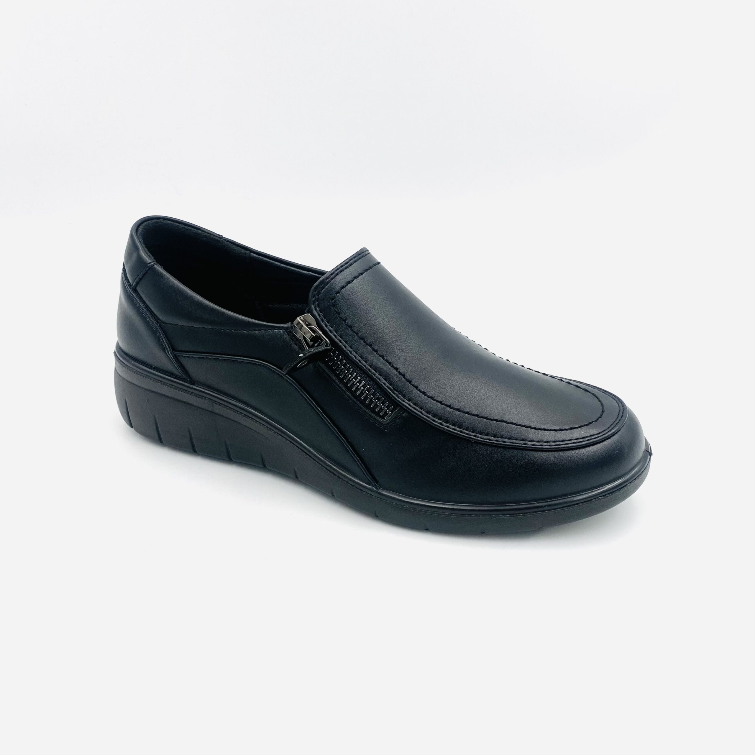 Cushion Walk Lora Black Ladies Comfort Shoe