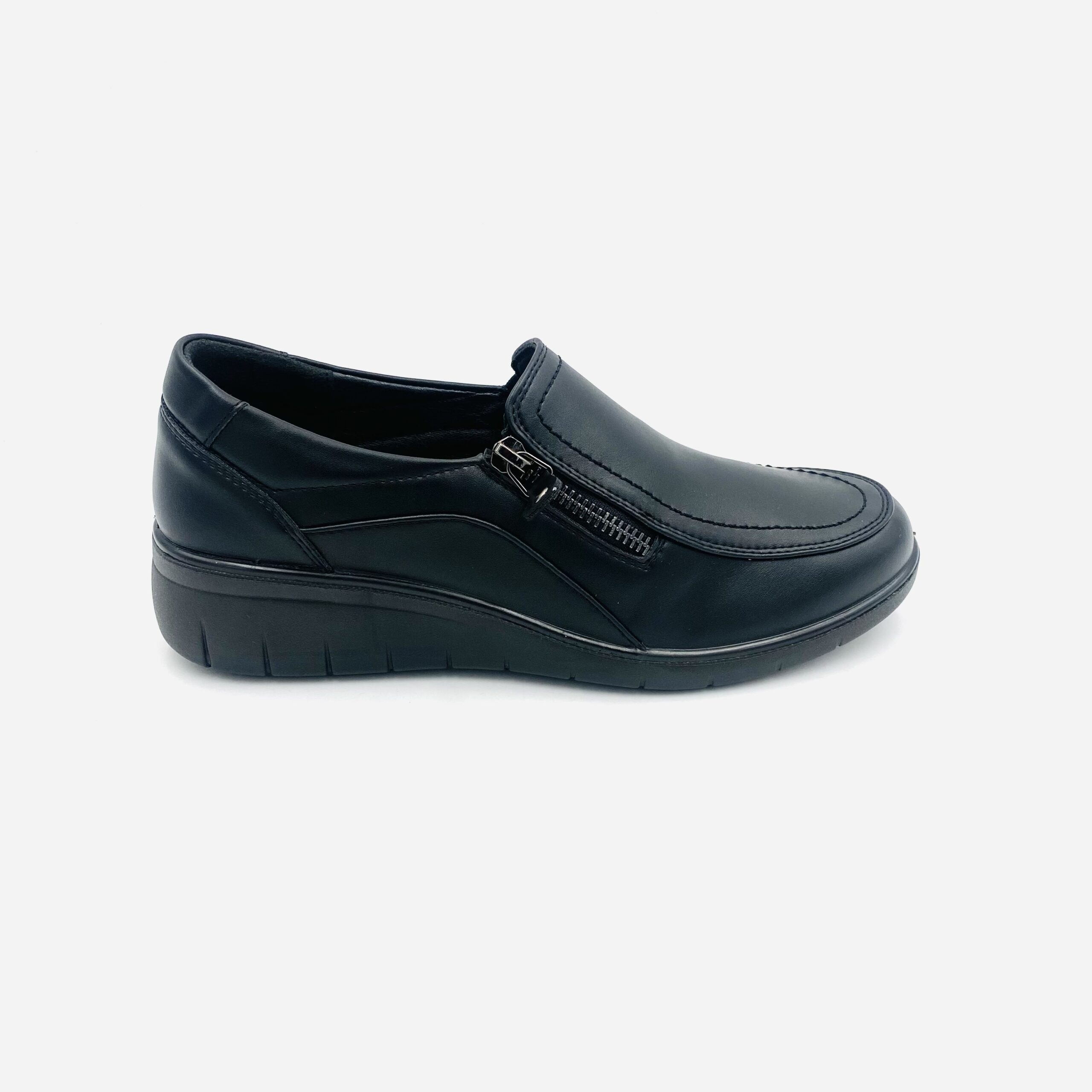 Cushion Walk Lora Black Ladies Comfort Shoe - Image 3