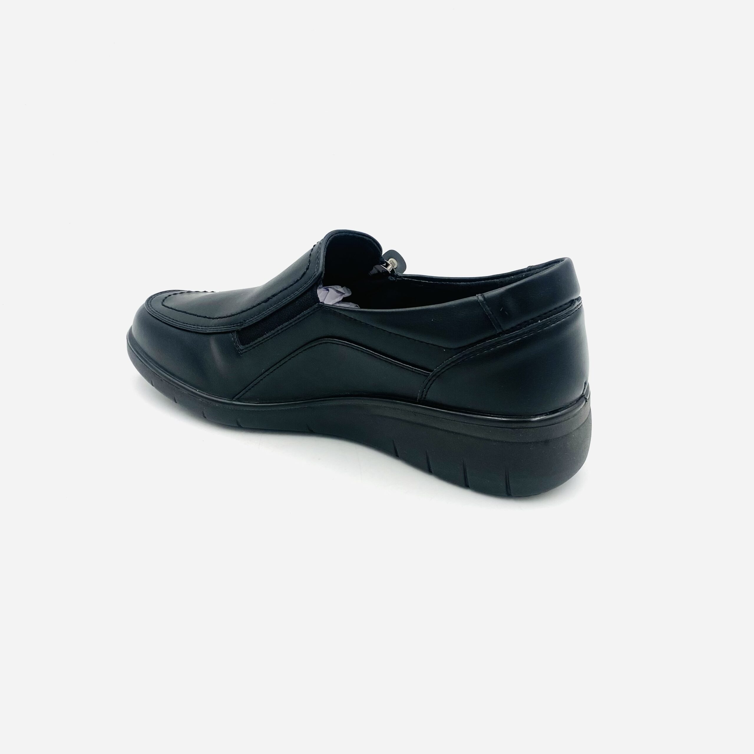 Cushion Walk Lora Black Ladies Comfort Shoe - Image 2