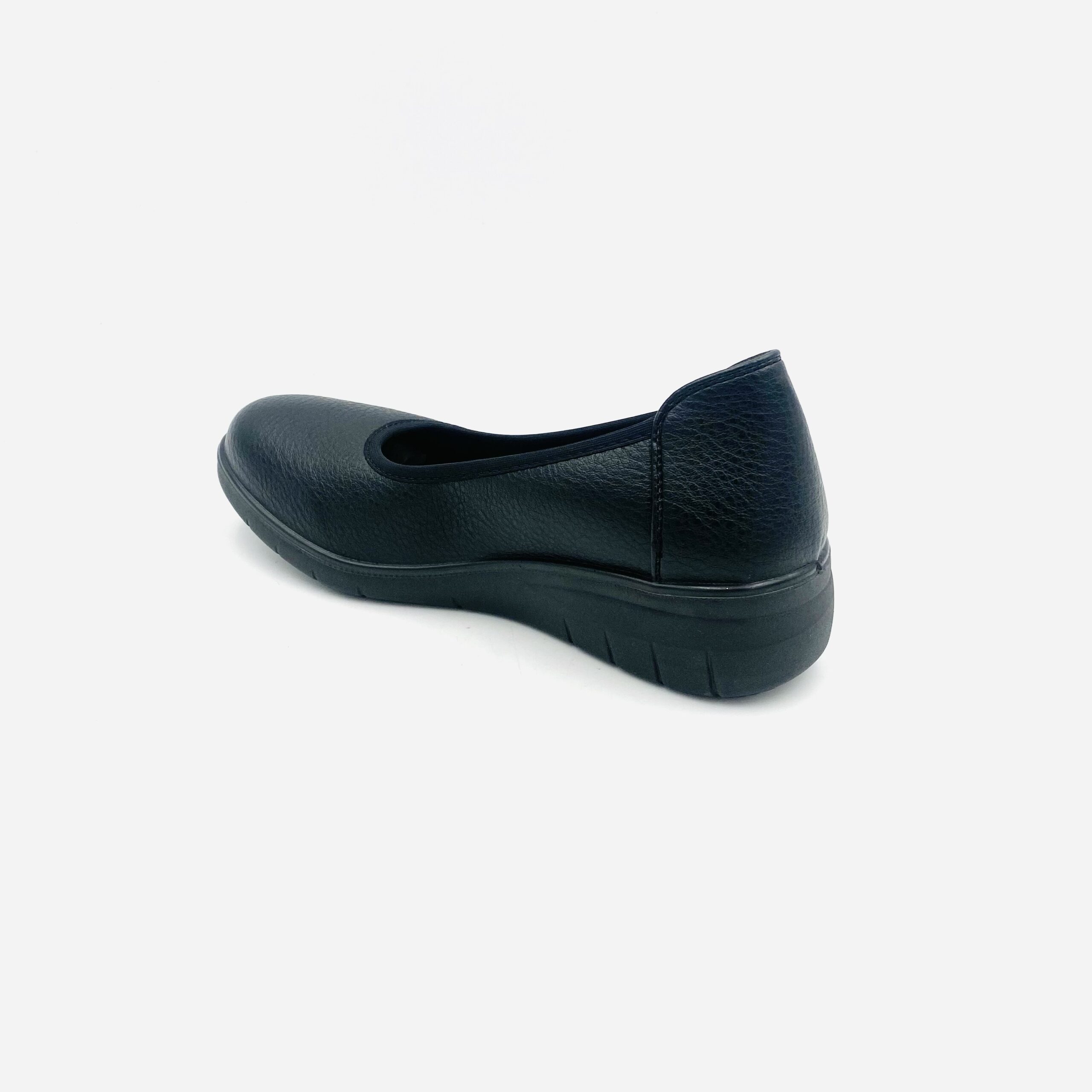 Cushion Walk Black Ladies Wedge Shoe - Image 4