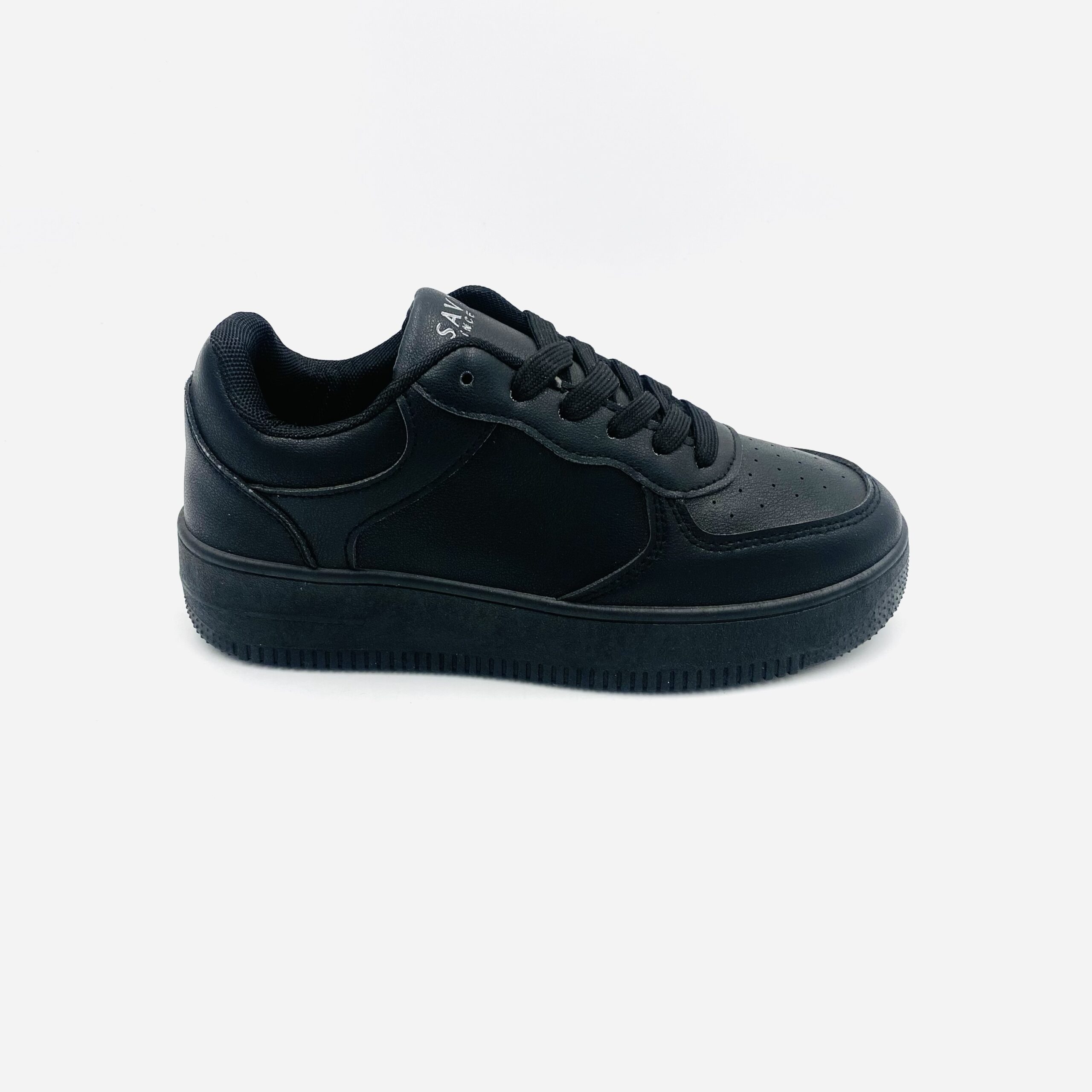 Savoy Black Ladies Lace-Up Sneaker - Image 2
