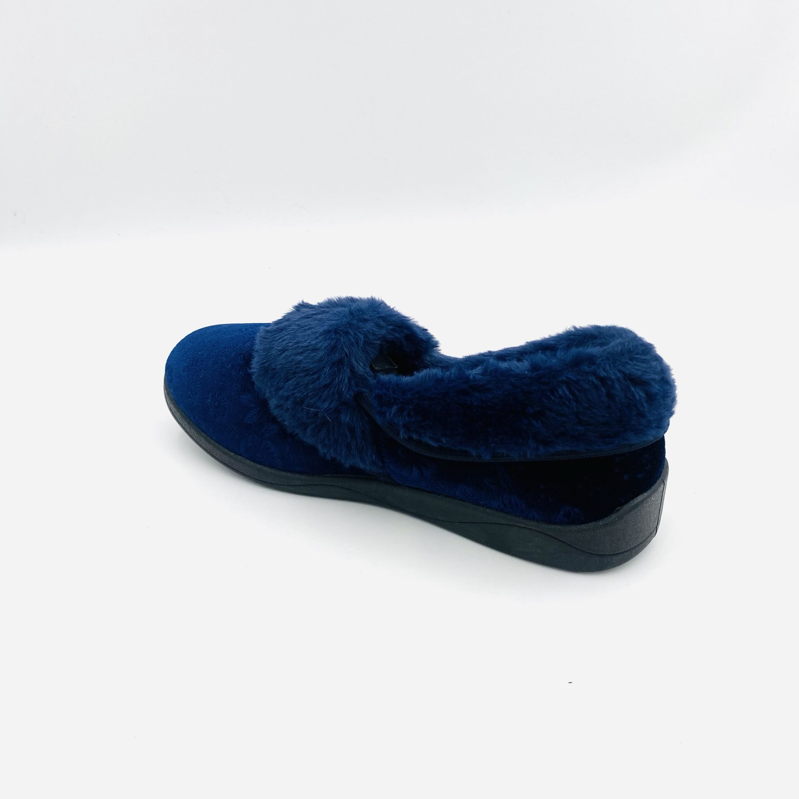 Lazybones Lqt3189 Navy Ladiesfloral Print Slipper - Image 3