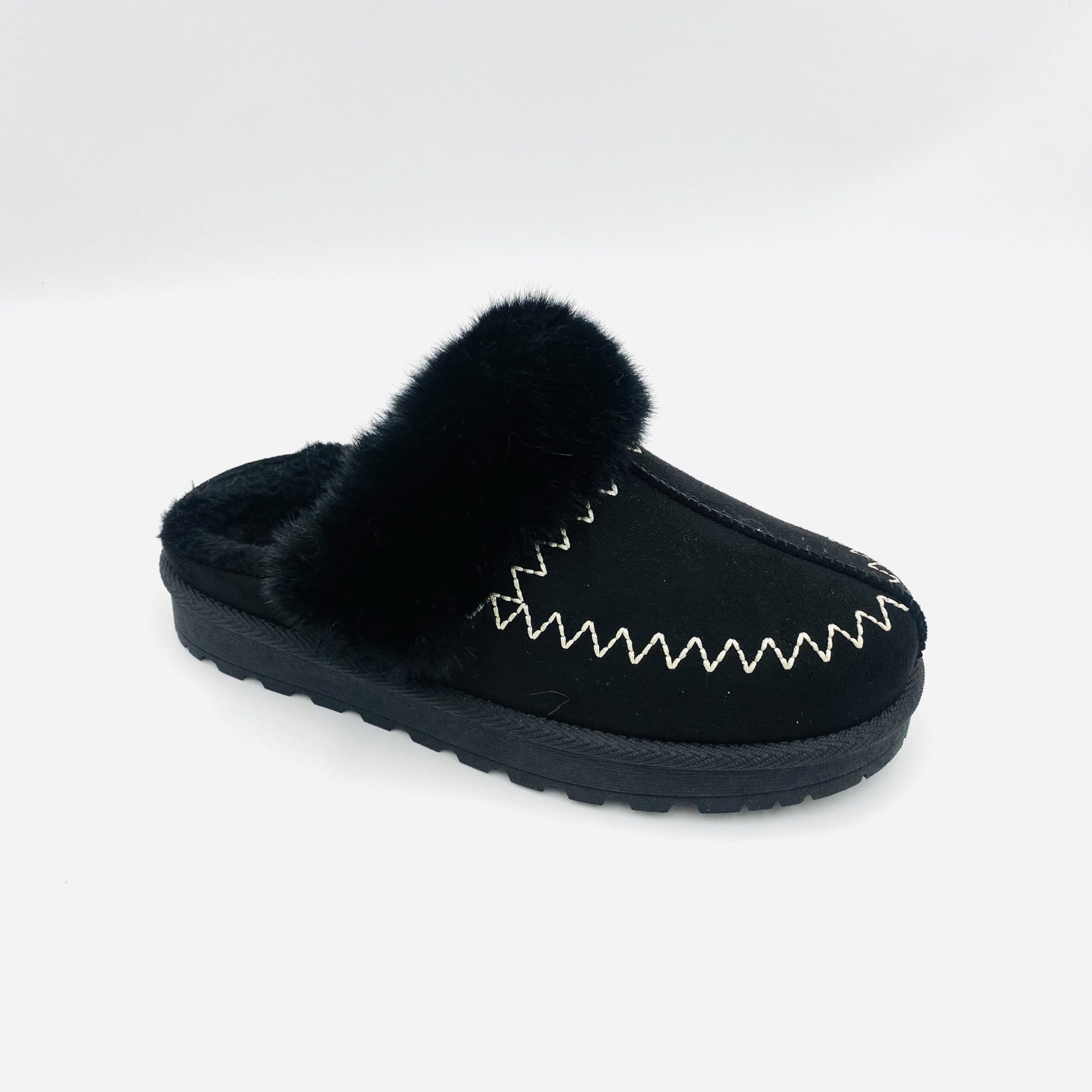 Cushion Walk Black Ladies Slipper