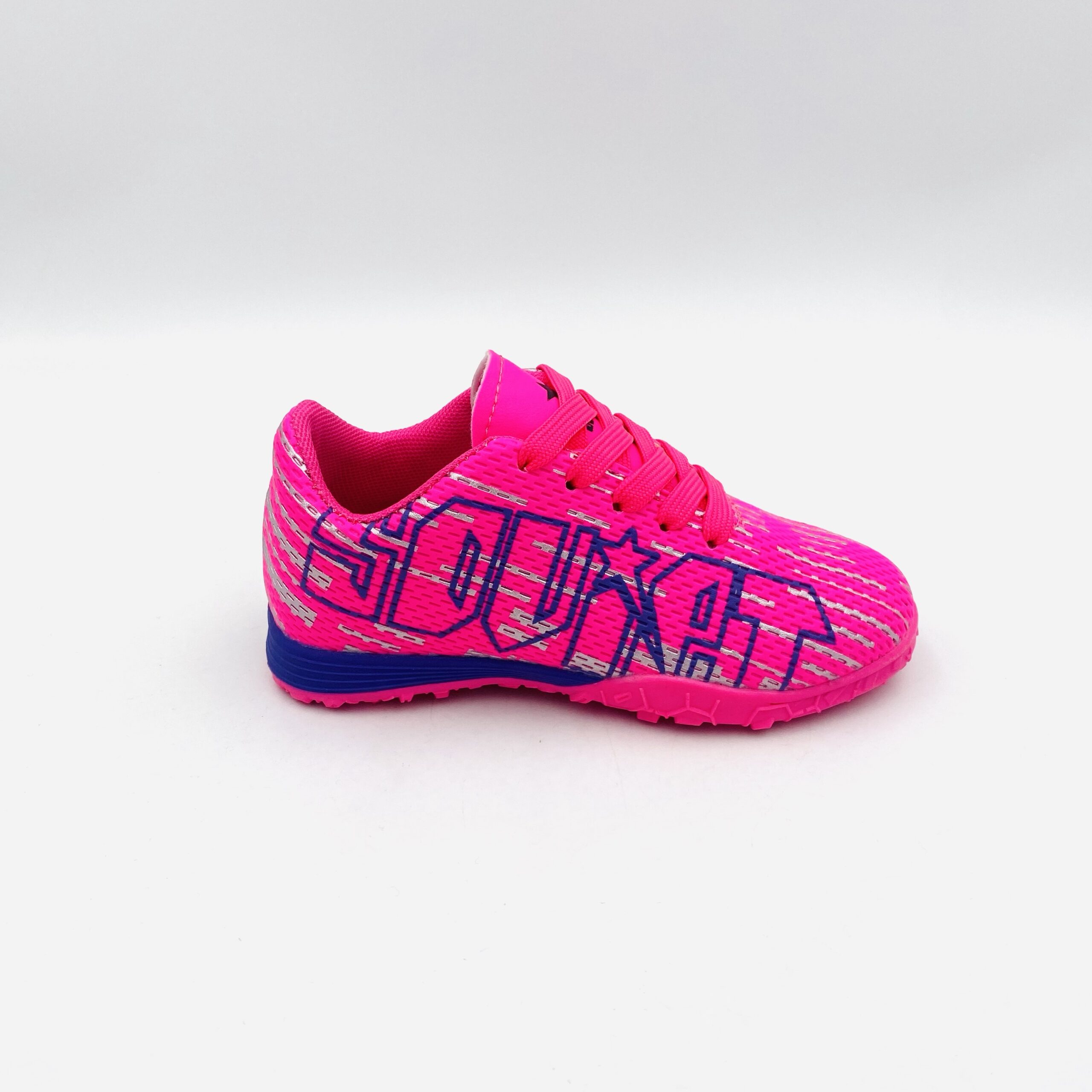 Soviet Kids Mbappe Hot Pink/Silver/Purple Indoor Boot